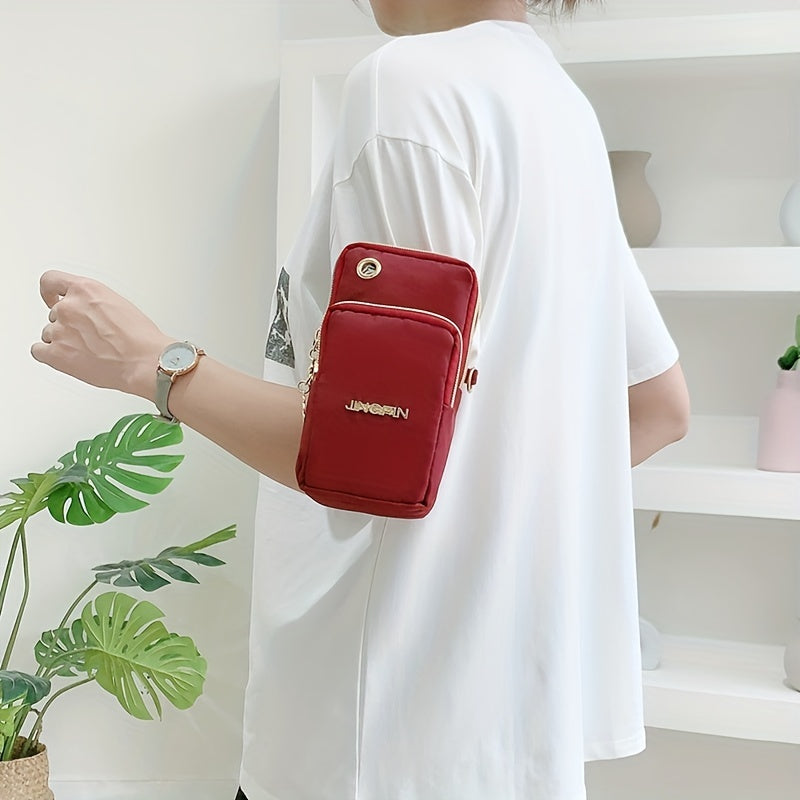 Mini Sports Armband Phone Bag, Outdoor Travel Crossbody Bag, Women's Multi Pocket Purse