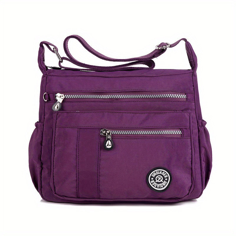 Waterproof Nylon Crossbody Bag, Large Capacity Travel Bag, Multi Pockets Shoulder Purse